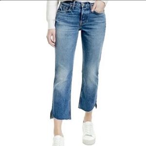 GRLFRND Tatum Curved Step Hem Straight crop Jeans